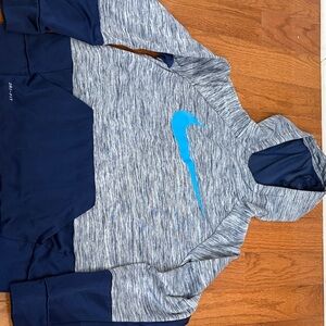 Nike Blue and Gray Kids Hoodie